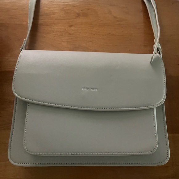 PIXIE MOOD Vegan Leather Large Crossbody Mint Blue/Grey Bag - Picture 5 of 5